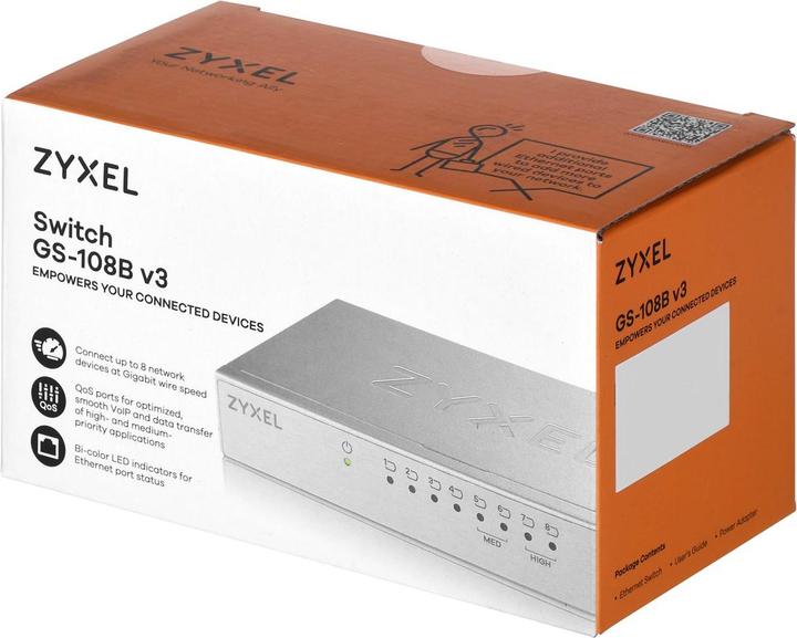 Produktbild Zyxel GS-108B v3 (8 Ports)