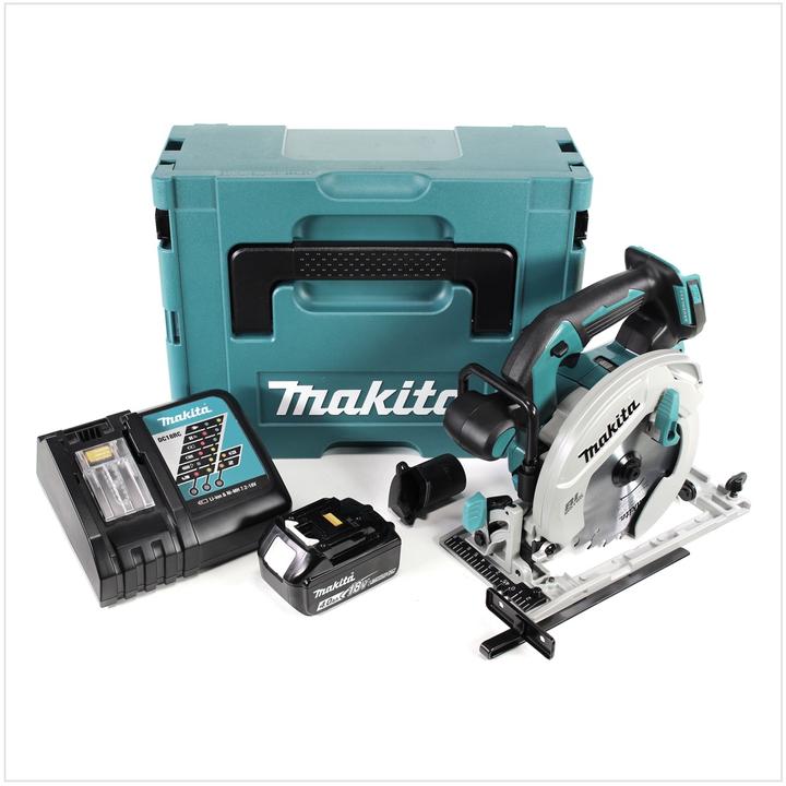 Image du produit Makita DHS 680 RM1J Scie circulaire sans fil 18V Ø 165 mm + Boîtier MAKPAC 3 + 1x Batterie BL1840 4