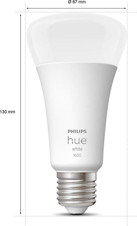 Actual product image Philips Hue White (E27, 15.50 W, 1600 lm, 1 x, F)
