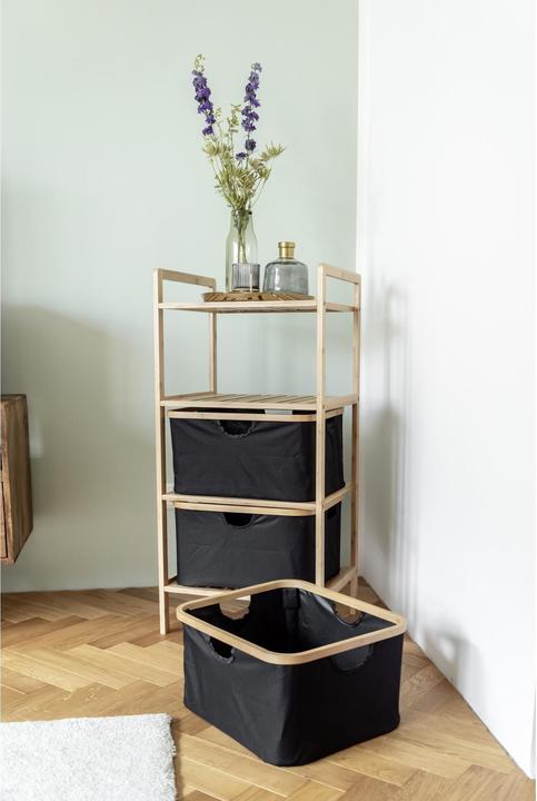 Produktbild Wenko Regal Ecori 44 x 93.5 cm, Nature/Schwarz (10 x 36 x 96 cm)
