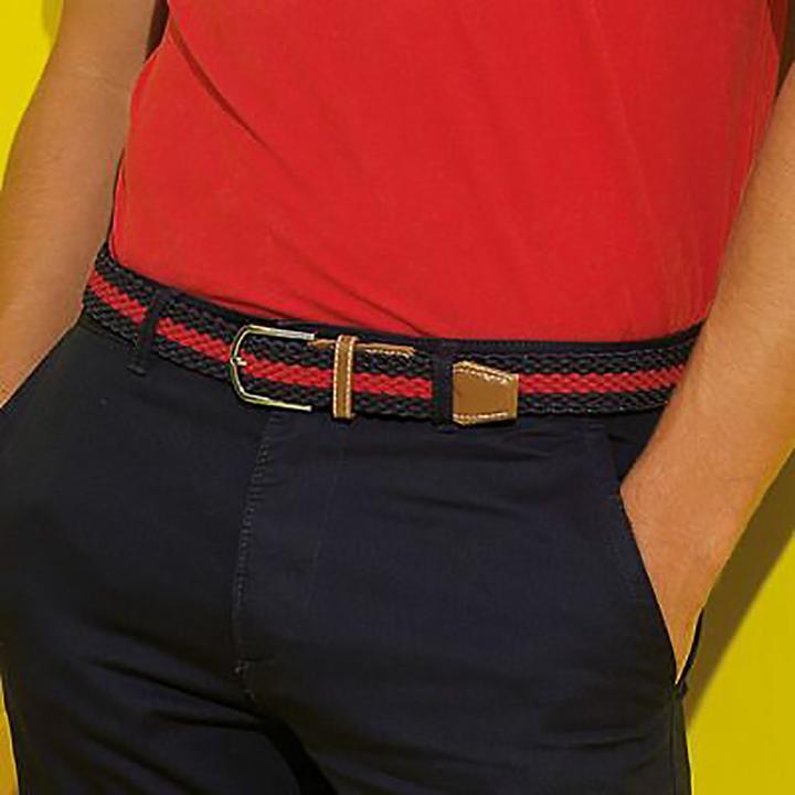 Actual product image Asquith & Fox 2 colour stripe stretch belt (One size)