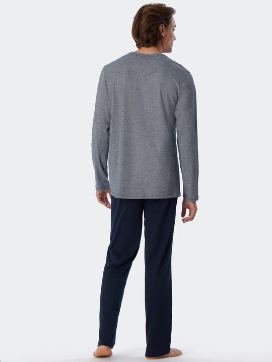 Produktbild Schiesser langer Herren Pyjama / Schlafanzug mit Knopfleiste (64)