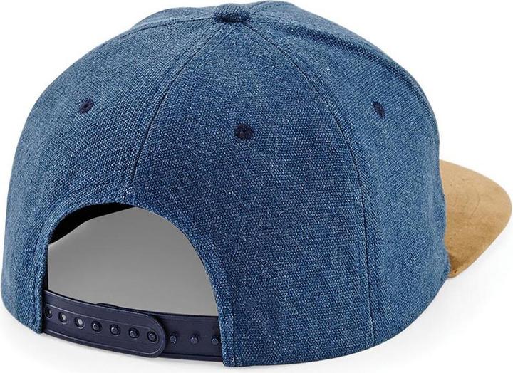 Produktbild Beechfield Kunst Wildleder Schirm Snapback Kappe (One Size)