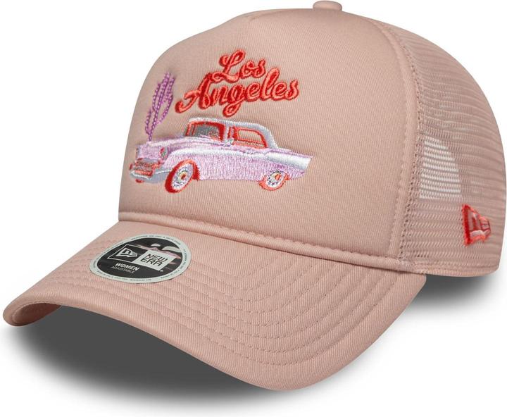 Actual product image New Era Damen A-Frame Trucker Cap Western Los Angeles Rosa