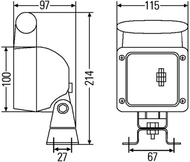 Produktbild Hella Arbeitsscheinwerfer Halogen Ultra Beam 12/24V Anbau Bodenausleuchtung