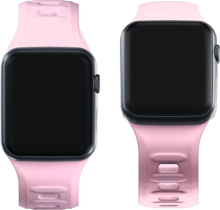 Actual product image 3MK Silicone Watch Strap Powder Pink dla Apple Watch 42/44/45/49 mm