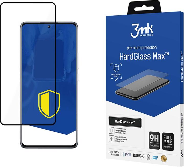 Image du produit 3MK HardGlass Max for Xiaomi 12 Pro black frame (1 pièce(s), Xiaomi 12 Pro)
