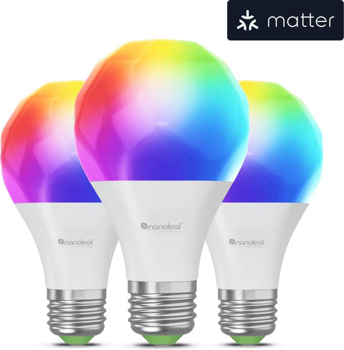 Actual product image Nanoleaf Matter Smart Bulb (E27, 9 W, 806 lm, 3 x, F)
