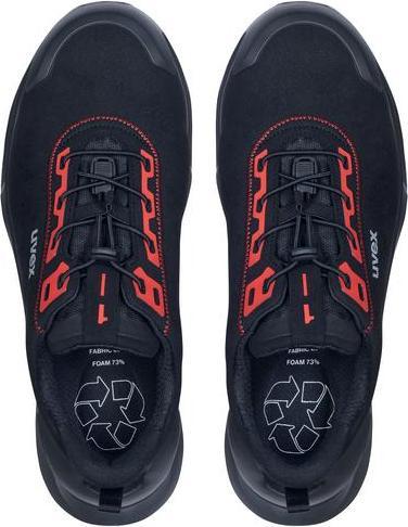 Produktbild Uvex Sports uvex 1 x-craft Halbschuhe S3L 68034 schwarz, rot Weite 14 Grösse 44 (S3, 44)