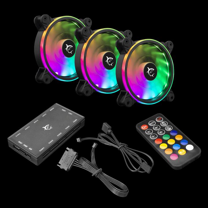 Actual product image White Shark Housing cooler set Nebuka Kit, 3x120mm, with ARGB LED backlight (120 mm, 3 x)