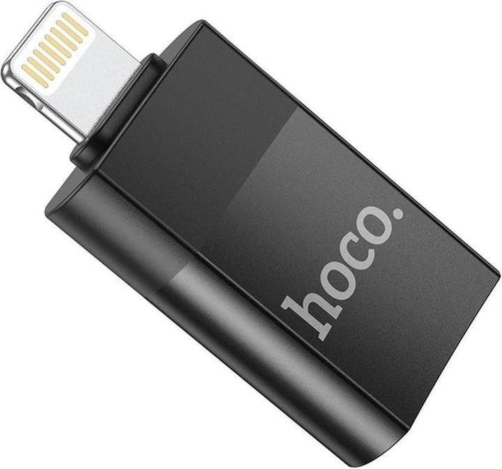 Produktbild Hoco - OTG Adapter (UA17) - Lightning to USB-A, Plug & Play - Black (USB-A, Lightning)