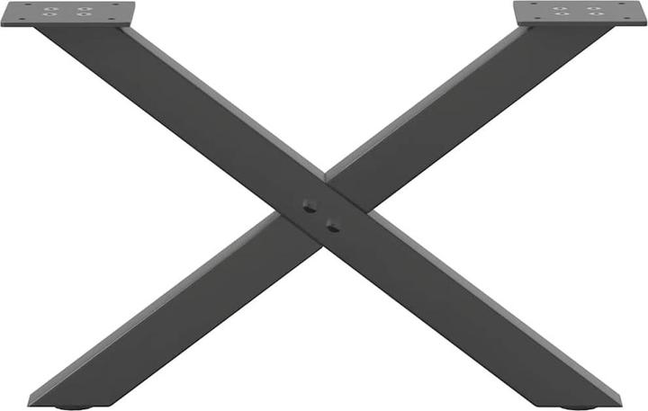Produktbild VidaXL Esstischbeine X-Form 2 Stk. Anthrazit 70x(72-73) cm Stahl Tischbein