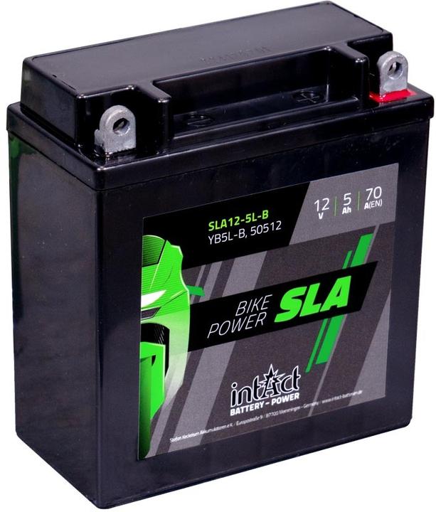 Produktbild Intact SLA12-5L-B Bike-Power GEL 5Ah Motorradbatterie (DIN 50512) (12 V, 5 Ah, 70 A)