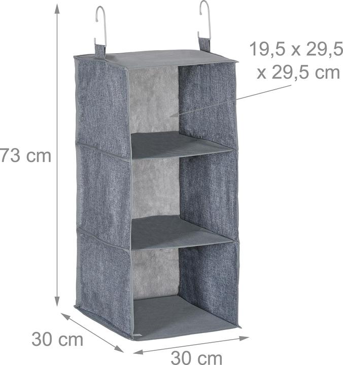 Actual product image Relaxdays hanging-wardrobe-storage (30 x 30 x 73 cm)