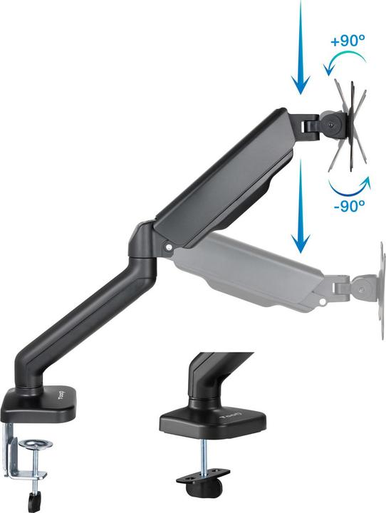 Produktbild Tooq Technology SOPORTE MESA PANT. GIRA INCLI 1 BRAZO 17-32 NEGRO (Tisch, 32")