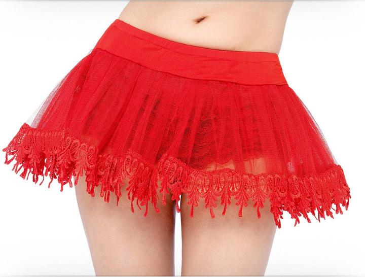 Produktbild Leg Avenue Petticoat mit breiter Spitzenborte rot (One Size)