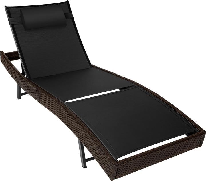 Produktbild tectake Rattan Sonnenliege Moana (211 cm)