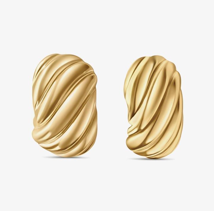 Image du produit Sensora Jewelry Boucles d'oreilles Wave Ribbed (Acier inoxydable)