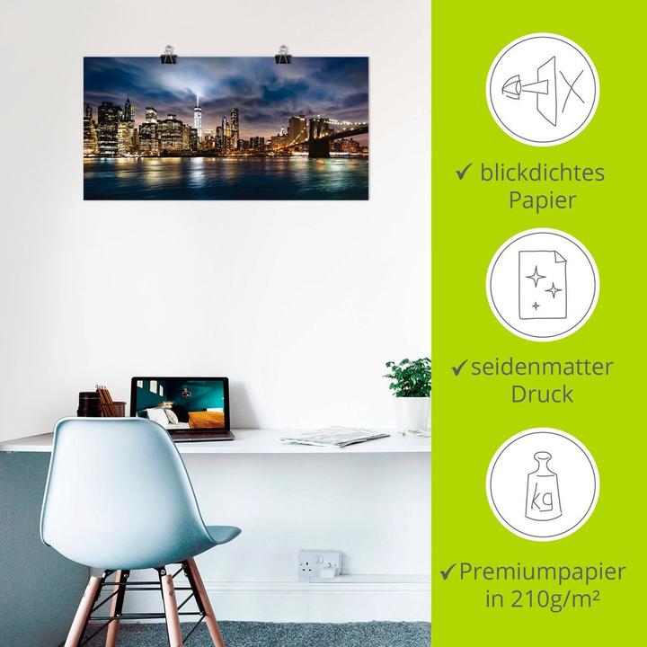 Actual product image Artland Sunrise over Manhattan T0WB (100 x 50 cm)