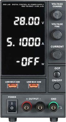 RND Labornetzgerät Einstellbar 30V 5A 150W USB