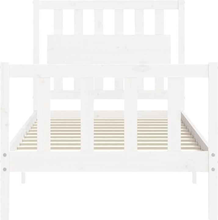 Produktbild VidaXL Massivholzbett mit Kopfteil 160x200 cm (160 x 200 cm)