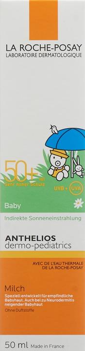 Produktbild La Roche Posay Anthelios Dermo-Kids Baby Milch Pflegende Sonnenschutz-Milch (Sonnenmilch, SPF 50+, 50 ml, 86 g)
