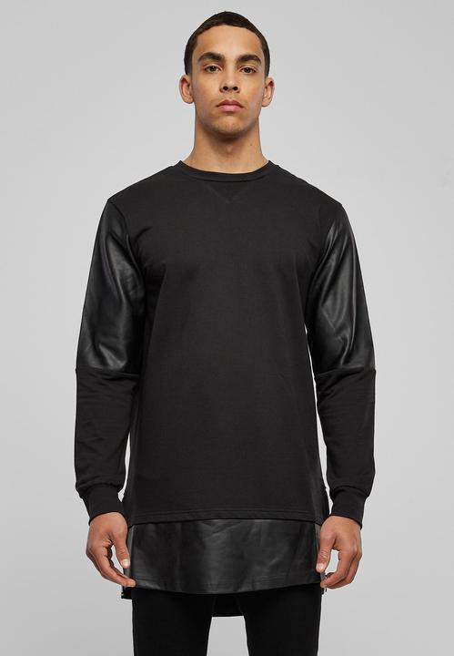 Image du produit Urban Classics Long Zipped Synthetic Leather Crewneck (M)