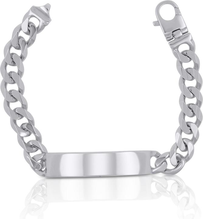 Muau Plaketten-Armband (19 cm, Silber 925)