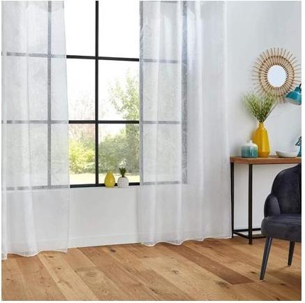 Atmosphera Durchsichtiger Stoff Devo Blatt Weiss
