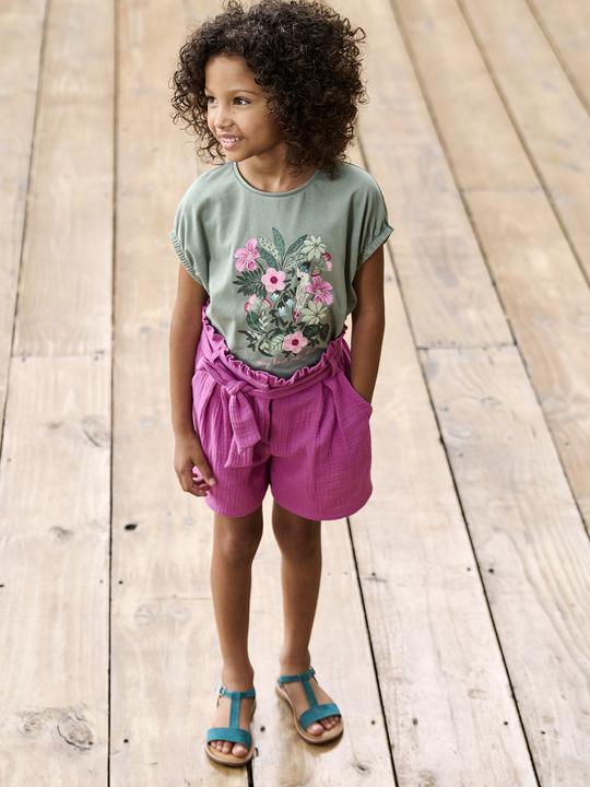 Actual product image Vertbaudet Mädchen Musselin-Shorts mit Gürtel (158)