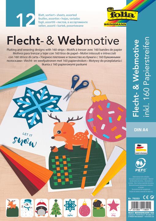 Produktbild Folia Flecht- & Webmotive Set "XMAS", DIN A4, 12 Blatt (12 x)