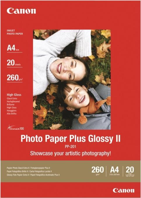Produktbild Canon PP-201 Fotopapier 4x6 50 Blatt glänzend (260 g/m², 10 x 15 cm, 50 x)
