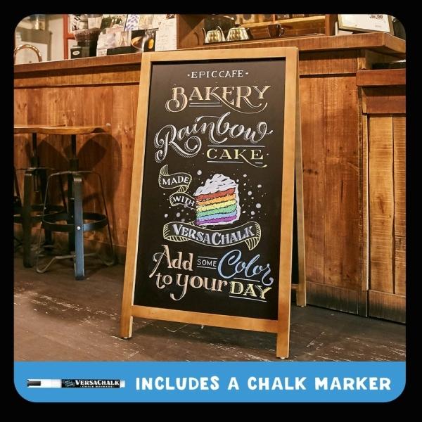 Actual product image VersaChalk - Large chalkboard with A-frame for pavements and restaurants 110cm x 65cm