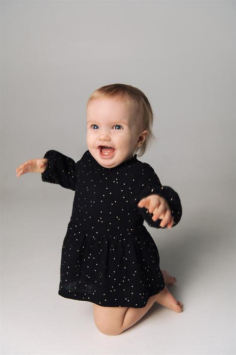 Actual product image Hebe Bodykleid Musselin mit Glitzer (74, 80)