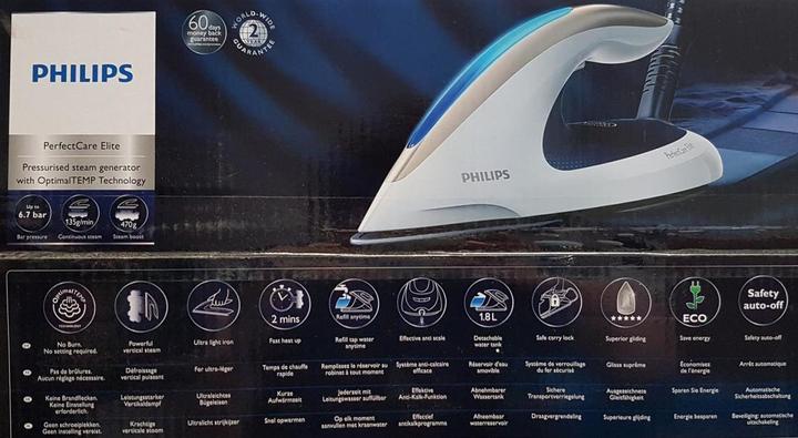Produktbild Philips Dampfbügelstation PerfectCare Elite GC9630/20 (2400 W, 470 g/min)