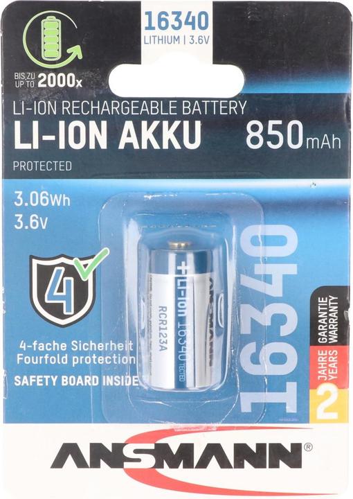 Actual product image Fenix LCD-Schnell-Ladegerät (1 pcs., CR123A, 700 mAh, Battery + charger)