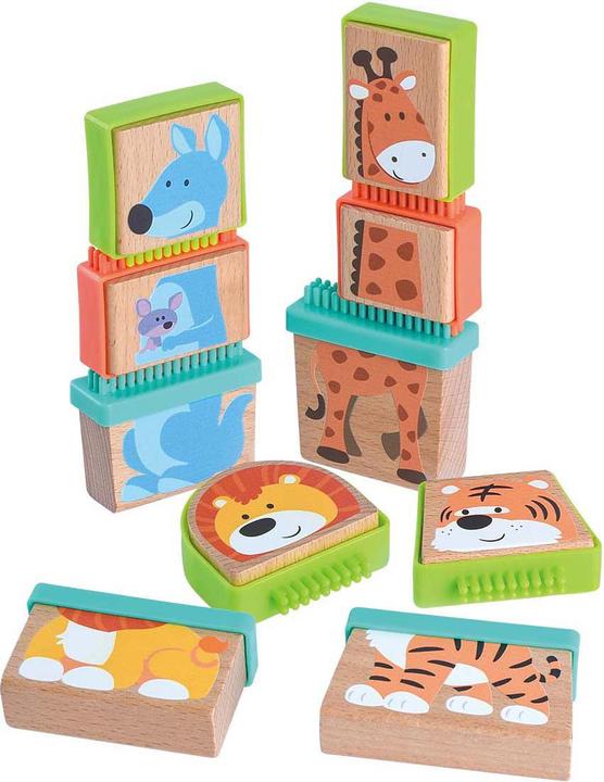 Actual product image Play Holzblock-Puzzle Tiere, 20-tlg. (20 pieces)