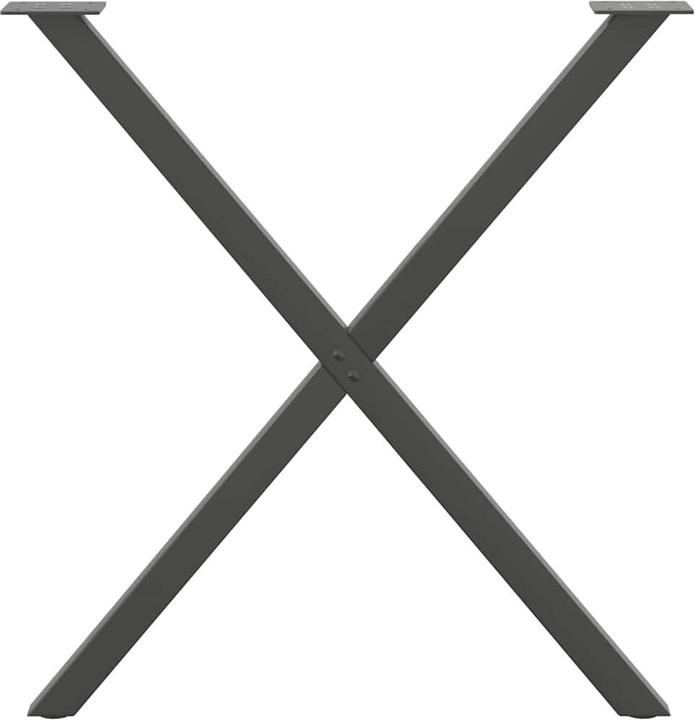 Produktbild VidaXL Esstischbeine X-Form 2 Stk. Anthrazit 70x(72-73) cm Stahl Tischbein