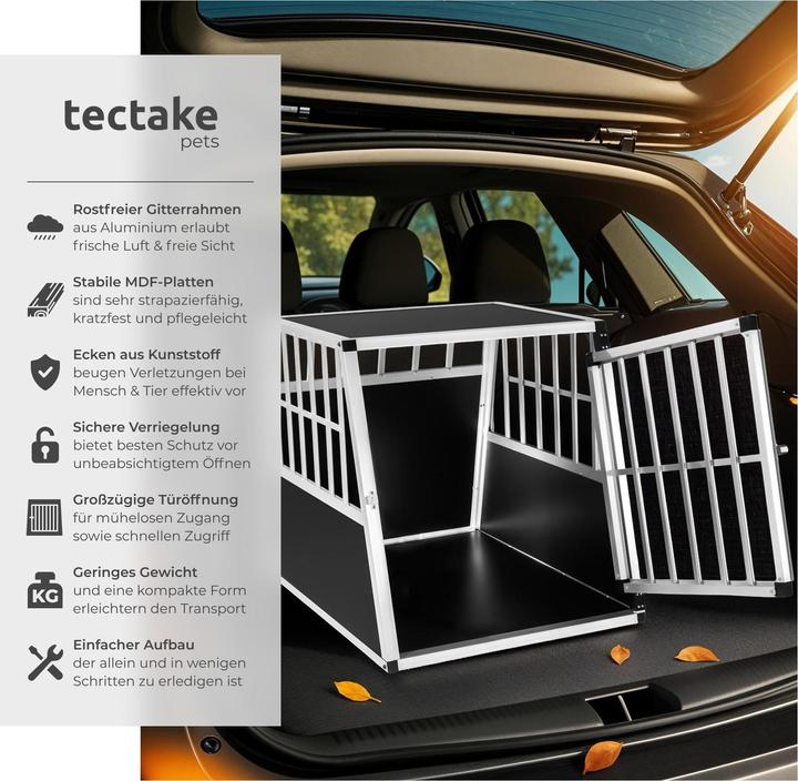 Image du produit tectake Boîte de transport pour chiens (Chien, Fermeture de sécurité)