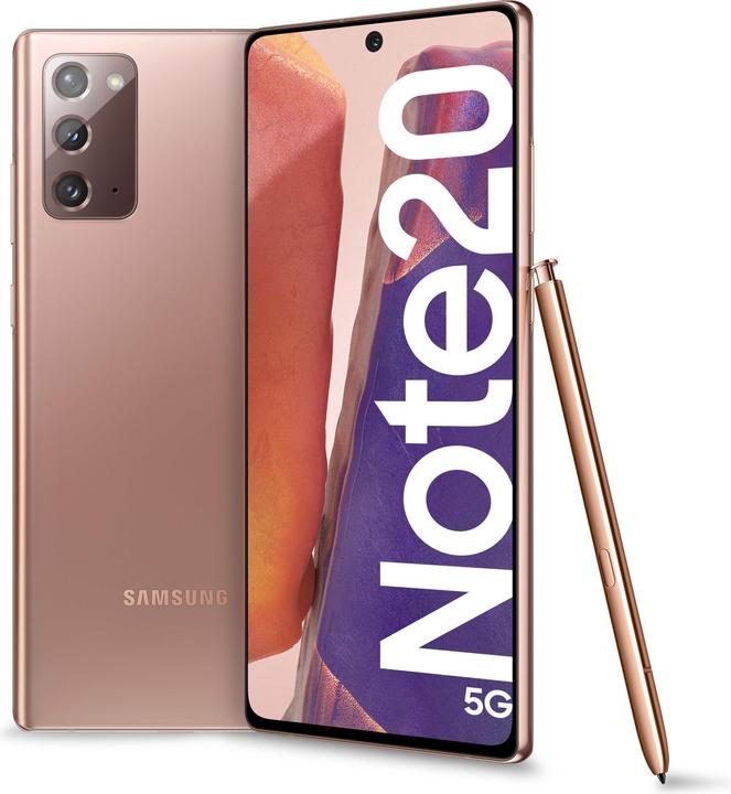Actual product image Samsung Galaxy Note 20 5G EU (256 GB, Mystic Bronze, 6.70", Dual SIM, 12 Mpx, 5G)