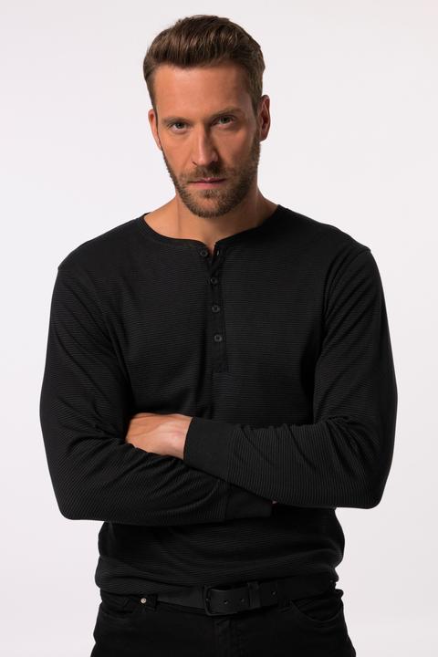 Produktbild JP1880 JP 1880 Henley, Langarm, Ringel, Knopfleiste (7XL)