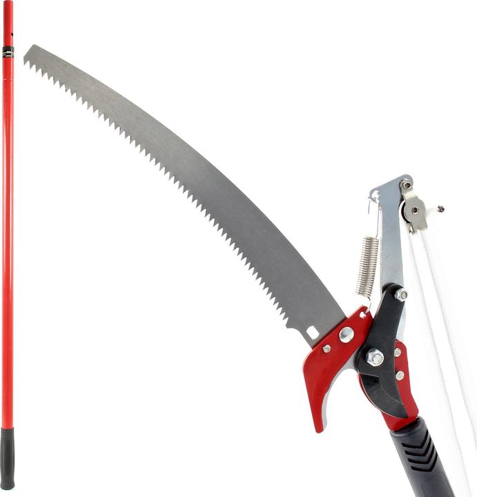 Wiltec XPOtool Teleskop 2in1 Astsäge Astschere 100-200cm Seilzug Gartensäge Baumschere