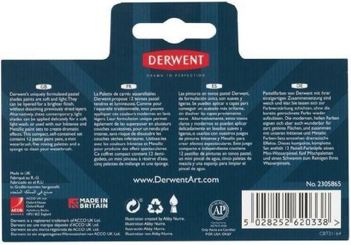 Image du produit Derwent Kit de couleurs pastel (Multicolore)