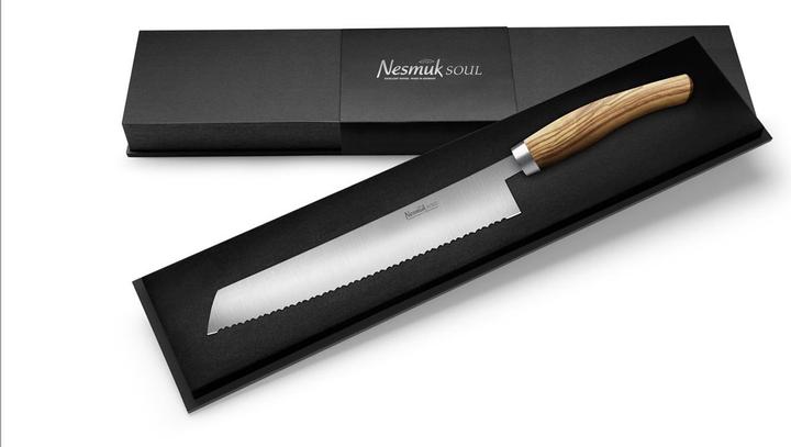 Image du produit Nesmuk Couteau à pain SOUL marron clair rayé (27 cm)
