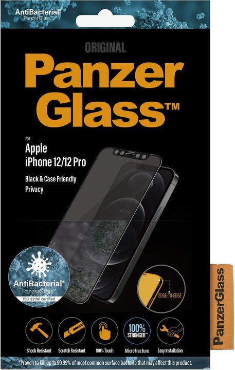 Produktbild PanzerGlass Case Friendly Privacy (1 Stück, Apple iPhone 12, Realme 12 Pro+)