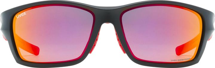 Actual product image Uvex Sports 232 P (Black matt-red, Mirror Red)