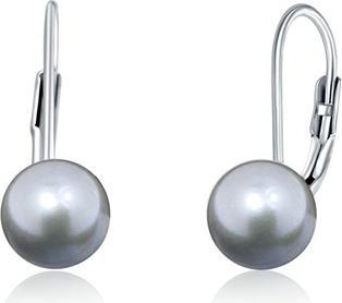 JVD Silver earrings with real gray pearls SVLE0476XD2P6 - Diameter: 0.7 cm