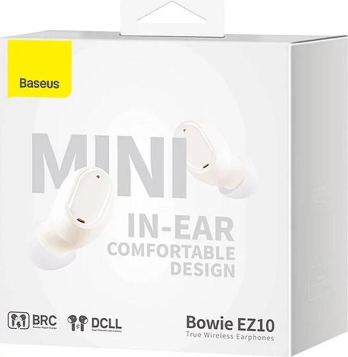 Actual product image Baseus Wireless earphones Bowie EZ10 (white) (5 h, Wireless)