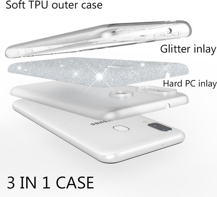 Actual product image Nalia Glitter cover (Samsung Galaxy A40)