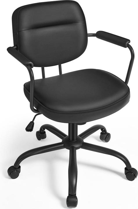 Image du produit Songmics Chaise de bureau avec dossier rembourré et accoudoirs, noir